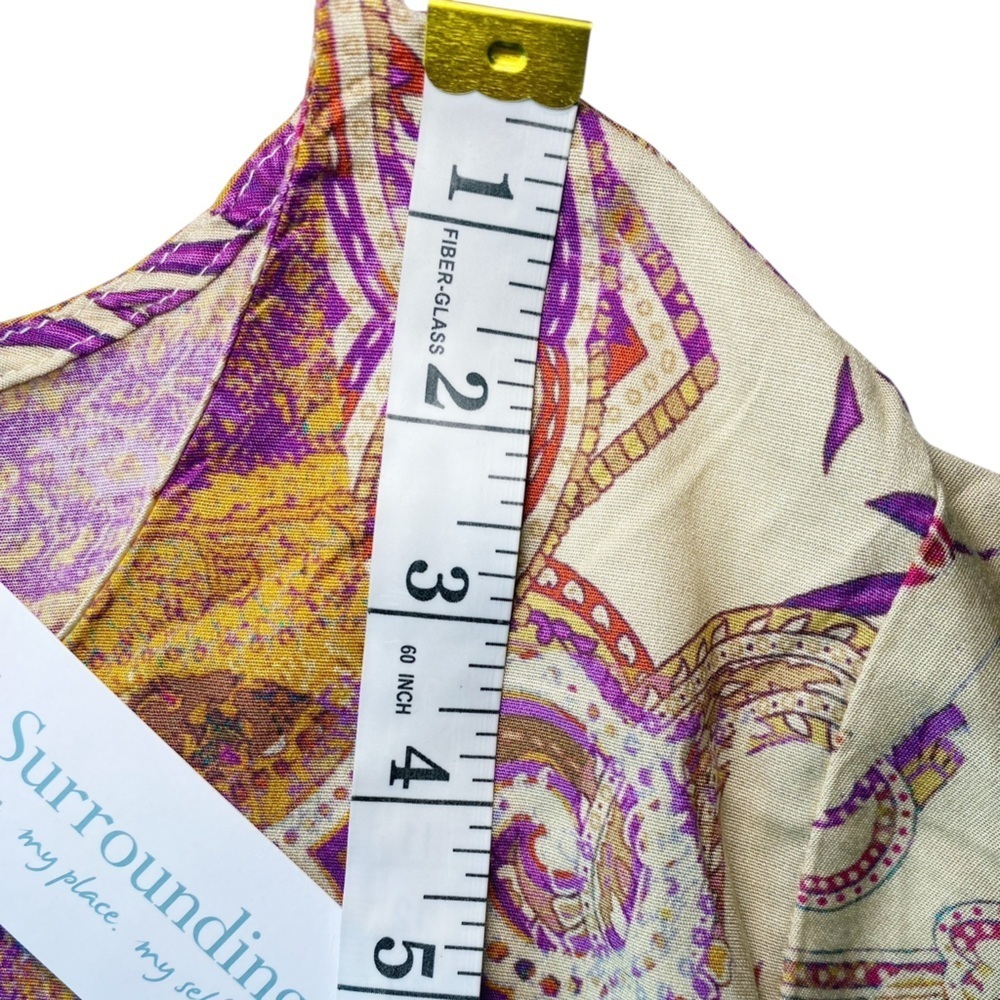 Soft Surroundings Purple and Gold Patterned Tunic Top NWT - Picture 11 of 13